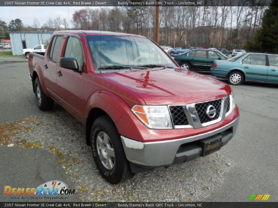 2007 Nissan Frontier SE Crew Cab 4x4 Red Brawn / Desert Photo #4