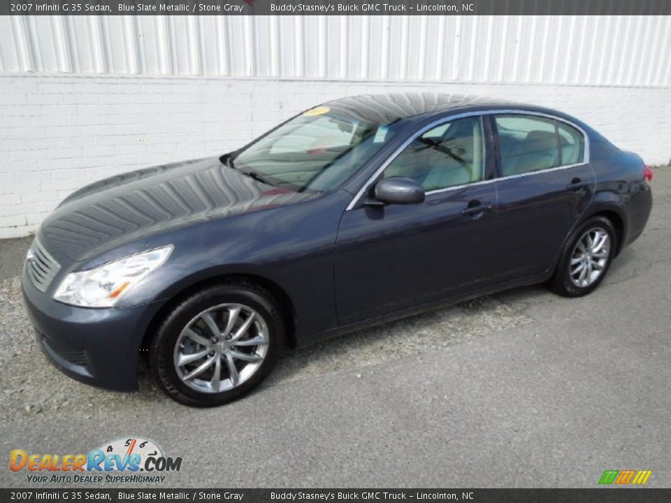 2007 Infiniti G 35 Sedan Blue Slate Metallic / Stone Gray Photo #1