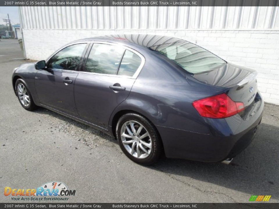 2007 Infiniti G 35 Sedan Blue Slate Metallic / Stone Gray Photo #2
