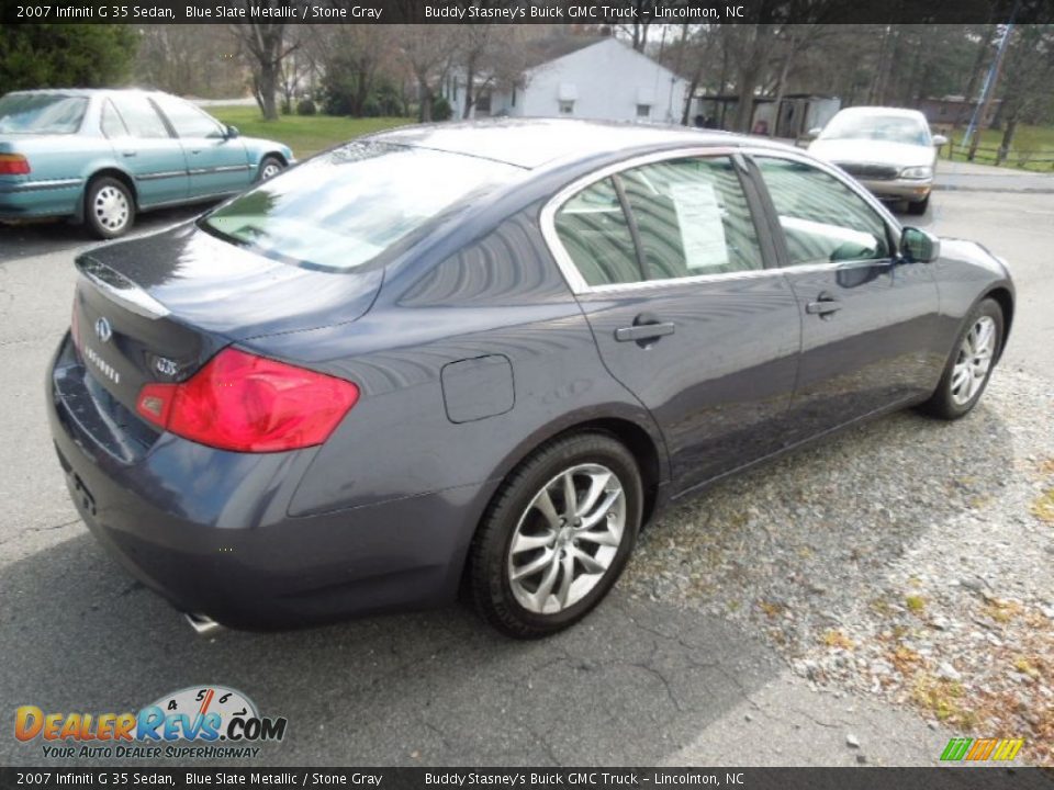 2007 Infiniti G 35 Sedan Blue Slate Metallic / Stone Gray Photo #3