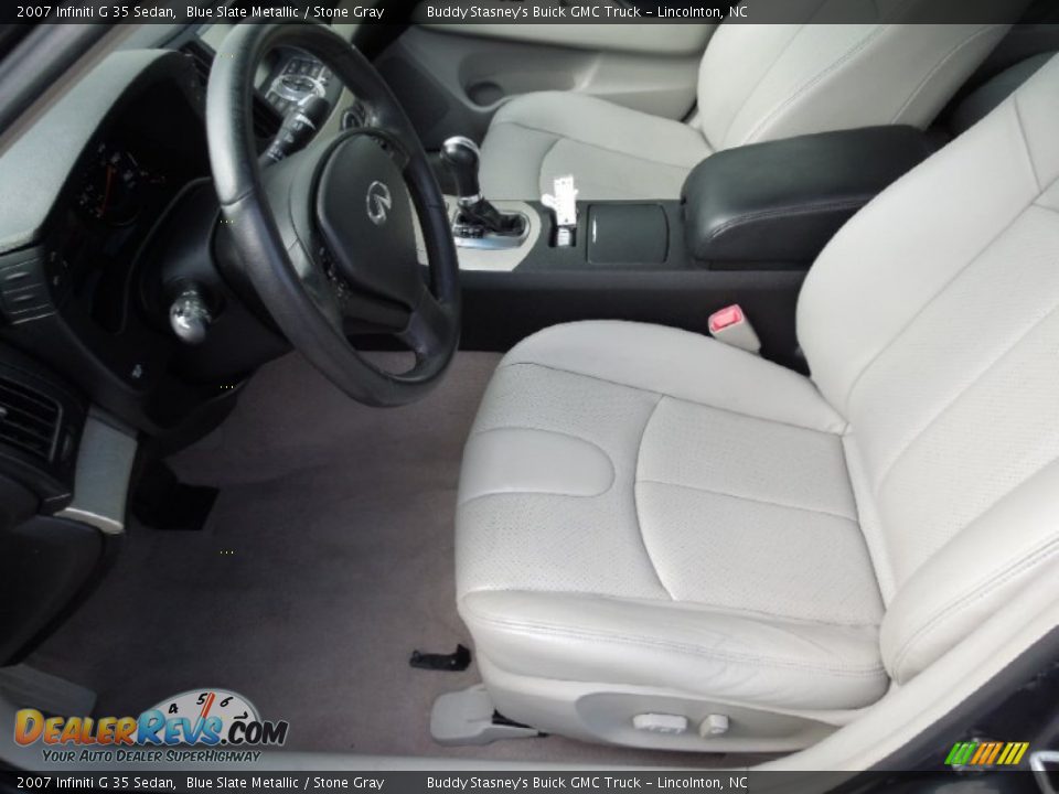 2007 Infiniti G 35 Sedan Blue Slate Metallic / Stone Gray Photo #6
