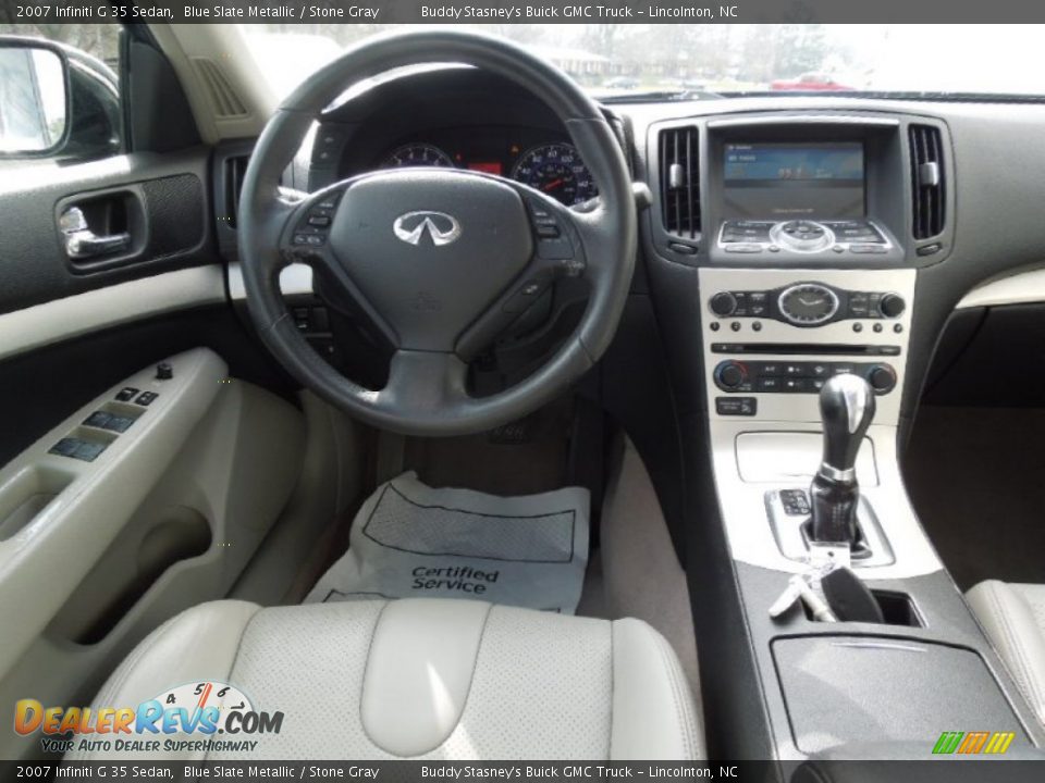 2007 Infiniti G 35 Sedan Blue Slate Metallic / Stone Gray Photo #15