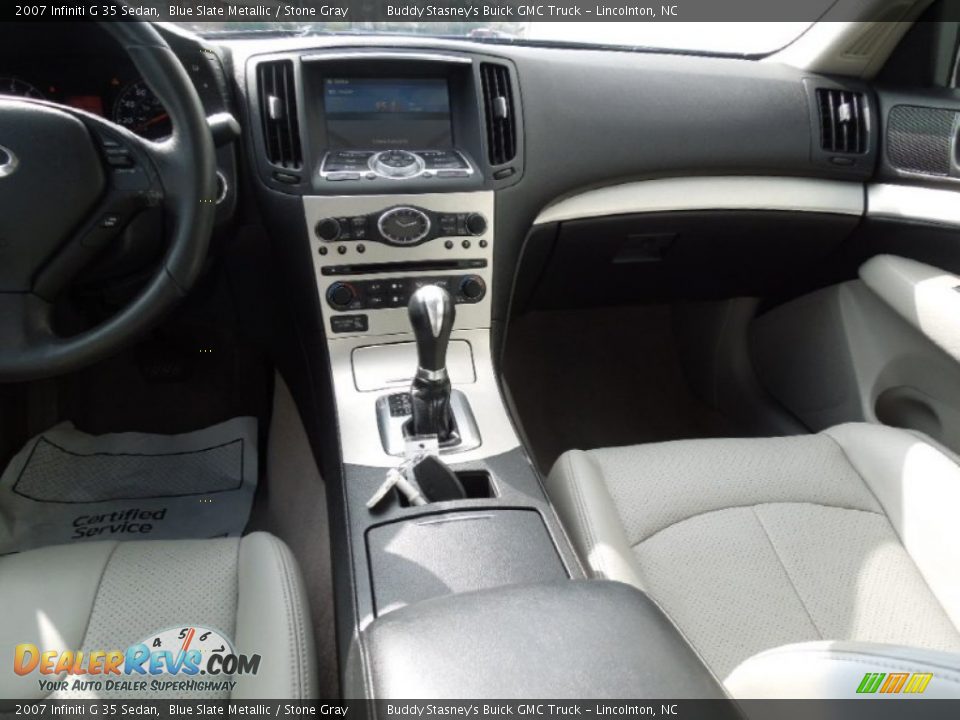 2007 Infiniti G 35 Sedan Blue Slate Metallic / Stone Gray Photo #16