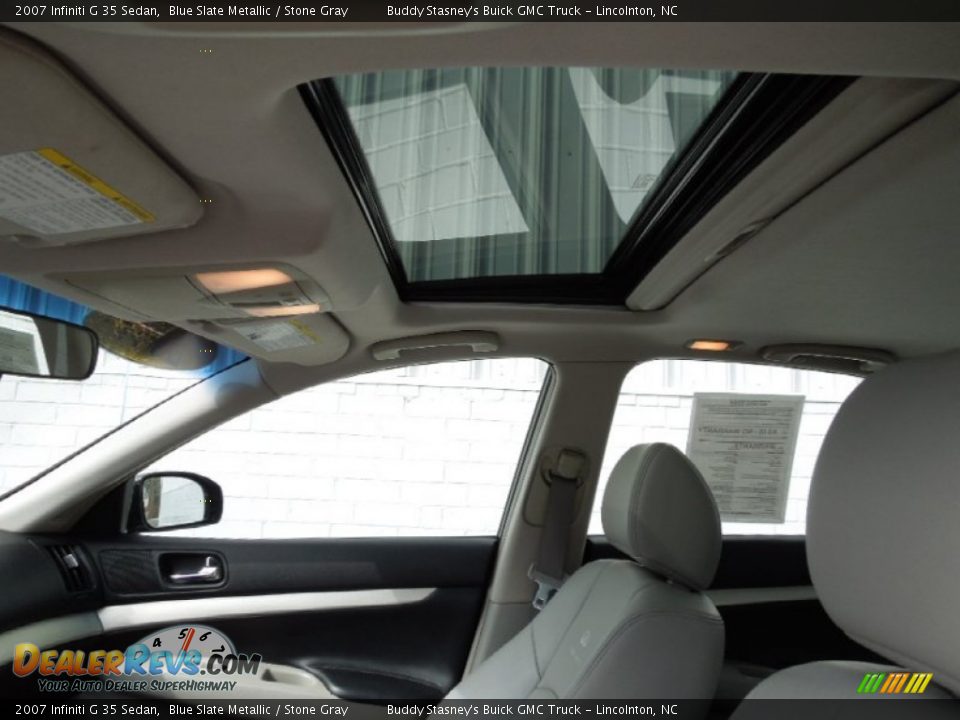 2007 Infiniti G 35 Sedan Blue Slate Metallic / Stone Gray Photo #17