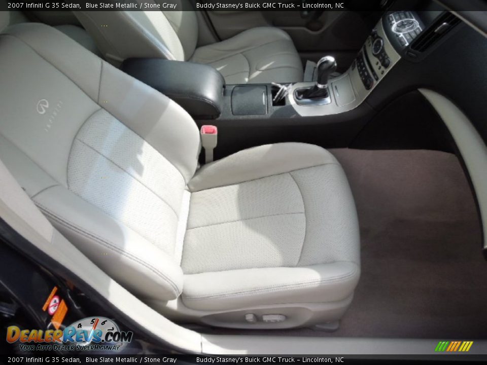 2007 Infiniti G 35 Sedan Blue Slate Metallic / Stone Gray Photo #21