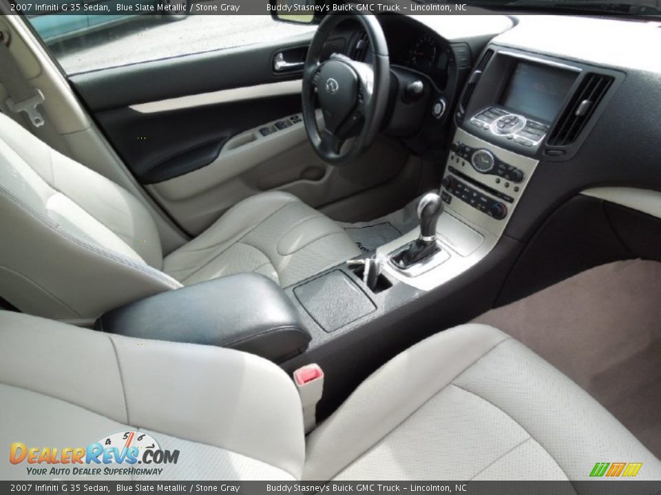 2007 Infiniti G 35 Sedan Blue Slate Metallic / Stone Gray Photo #22