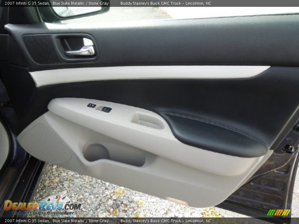 2007 Infiniti G 35 Sedan Blue Slate Metallic / Stone Gray Photo #23