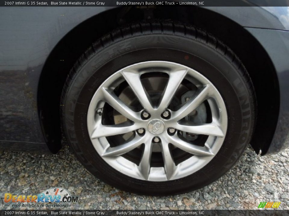 2007 Infiniti G 35 Sedan Blue Slate Metallic / Stone Gray Photo #24