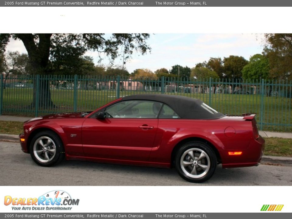2005 Ford Mustang GT Premium Convertible Redfire Metallic / Dark Charcoal Photo #4