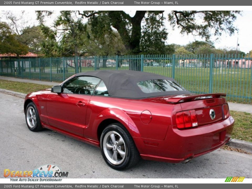 2005 Ford Mustang GT Premium Convertible Redfire Metallic / Dark Charcoal Photo #6