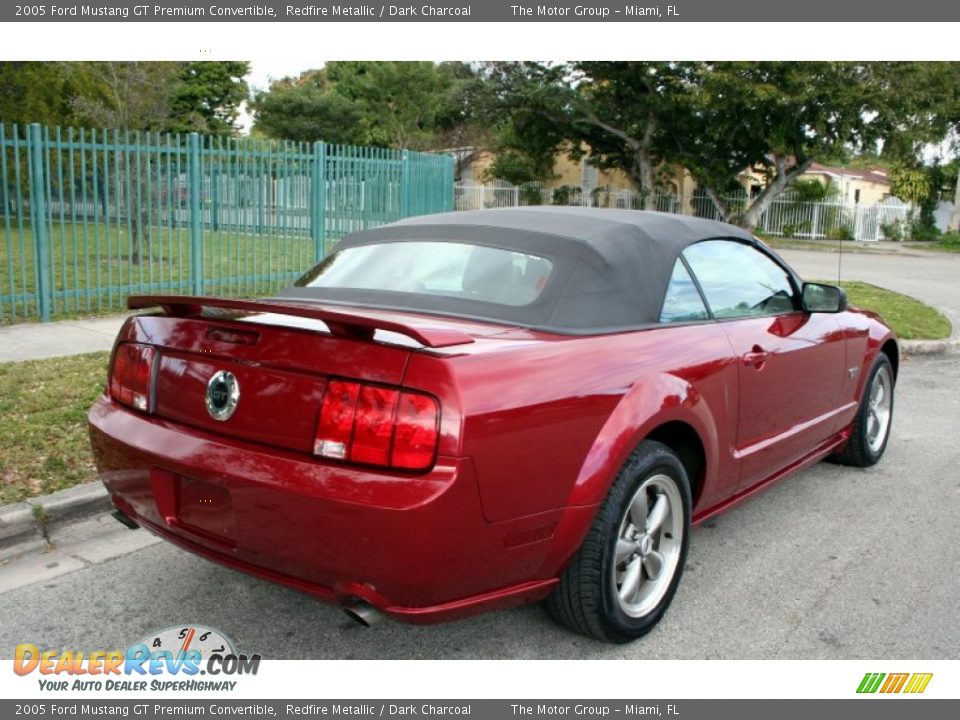 2005 Ford Mustang GT Premium Convertible Redfire Metallic / Dark Charcoal Photo #8