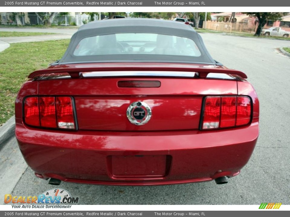 2005 Ford Mustang GT Premium Convertible Redfire Metallic / Dark Charcoal Photo #20