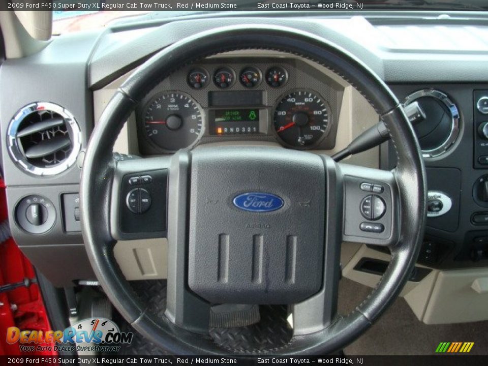 2009 Ford F450 Super Duty XL Regular Cab Tow Truck Steering Wheel Photo #12