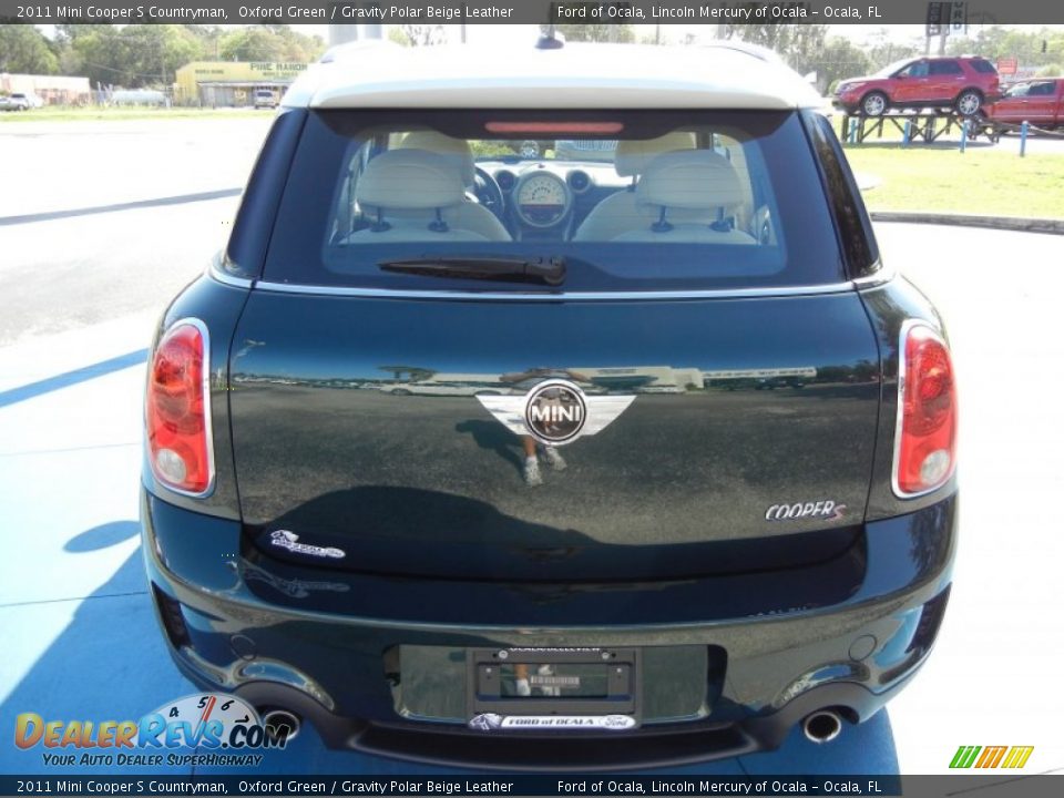 2011 Mini Cooper S Countryman Oxford Green / Gravity Polar Beige Leather Photo #4