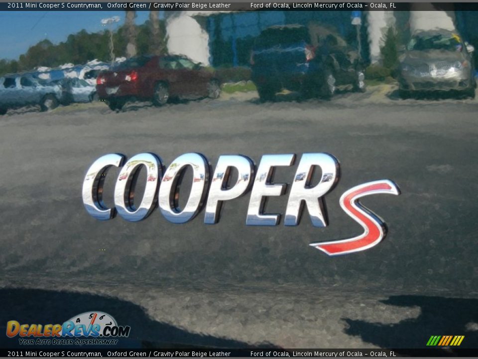 2011 Mini Cooper S Countryman Oxford Green / Gravity Polar Beige Leather Photo #9