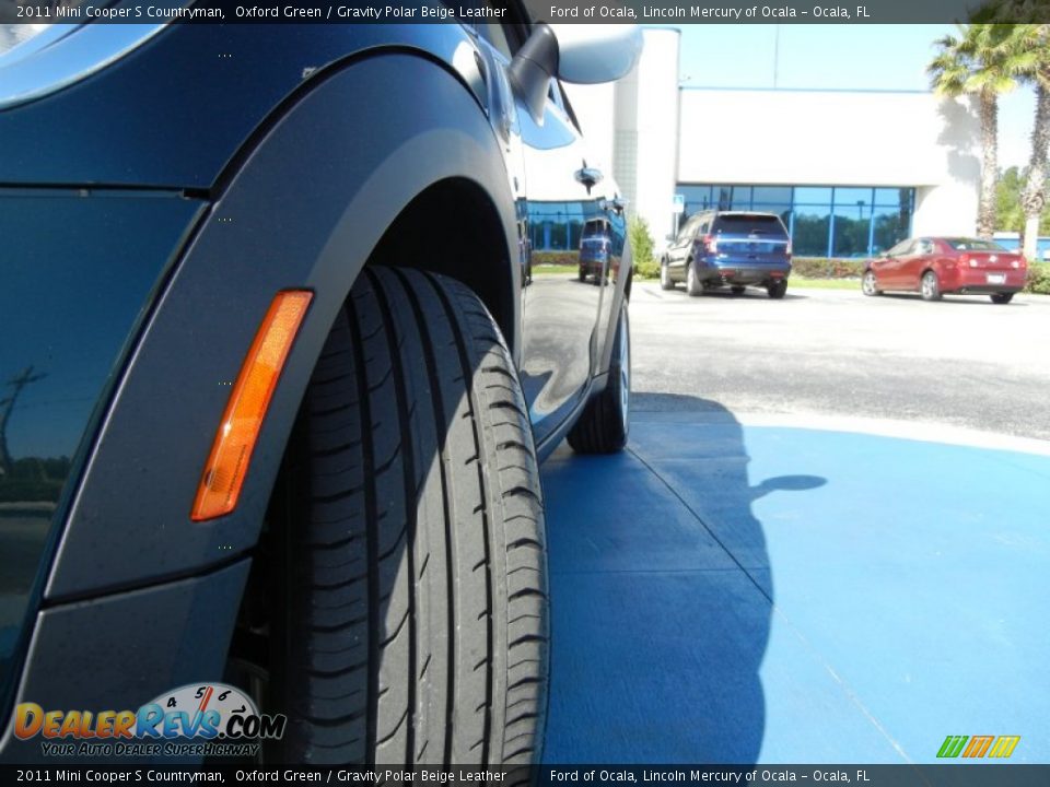 2011 Mini Cooper S Countryman Oxford Green / Gravity Polar Beige Leather Photo #10