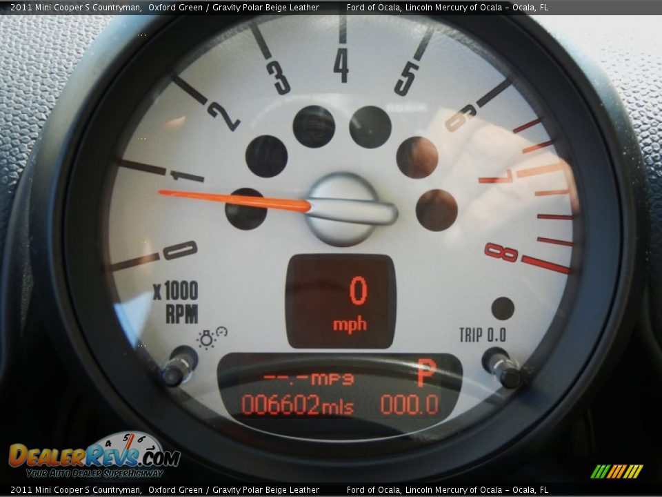 2011 Mini Cooper S Countryman Oxford Green / Gravity Polar Beige Leather Photo #20