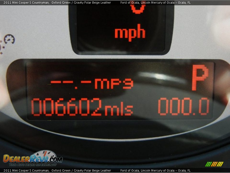 2011 Mini Cooper S Countryman Oxford Green / Gravity Polar Beige Leather Photo #21