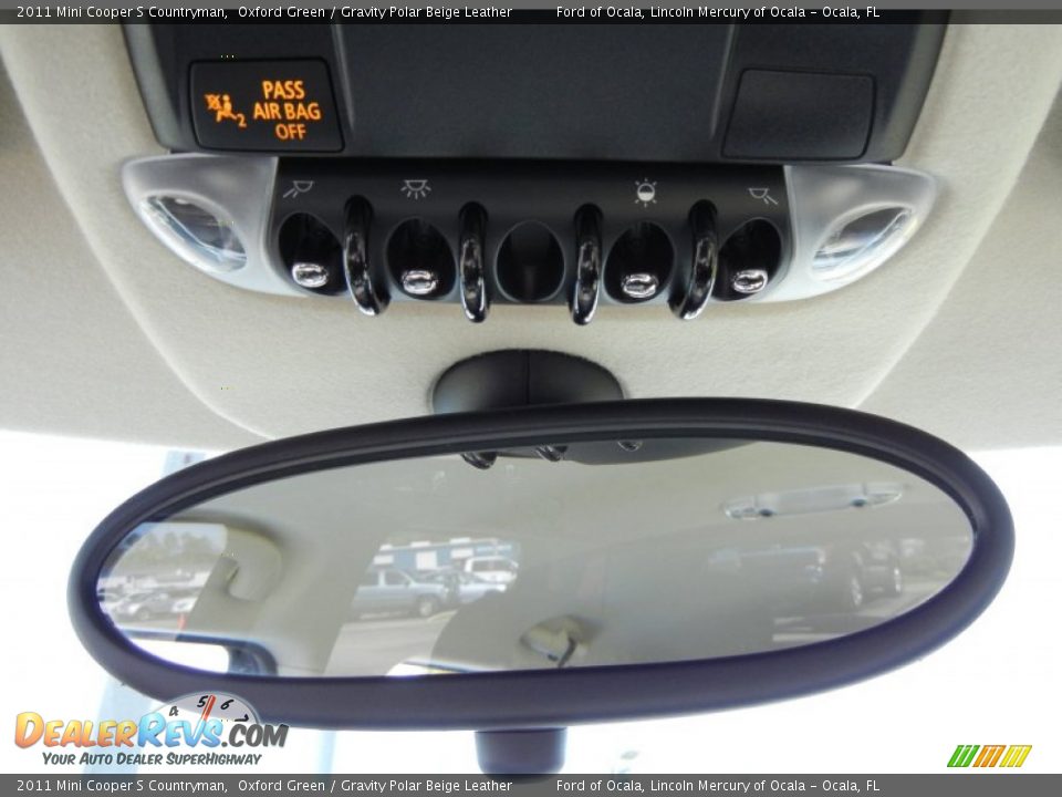 2011 Mini Cooper S Countryman Oxford Green / Gravity Polar Beige Leather Photo #24