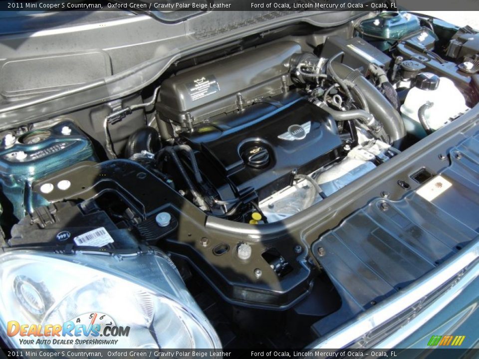 2011 Mini Cooper S Countryman Oxford Green / Gravity Polar Beige Leather Photo #27