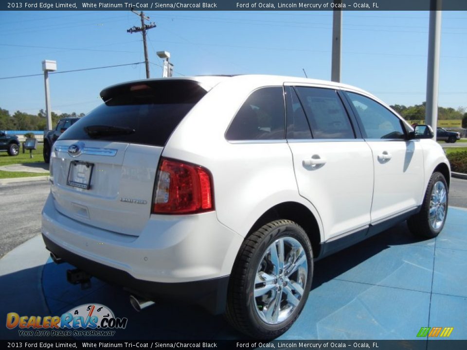 White Platinum Tri-Coat 2013 Ford Edge Limited Photo #3