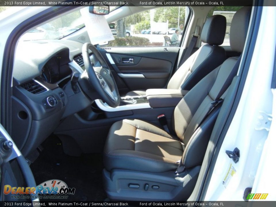 Sienna/Charcoal Black Interior - 2013 Ford Edge Limited Photo #5