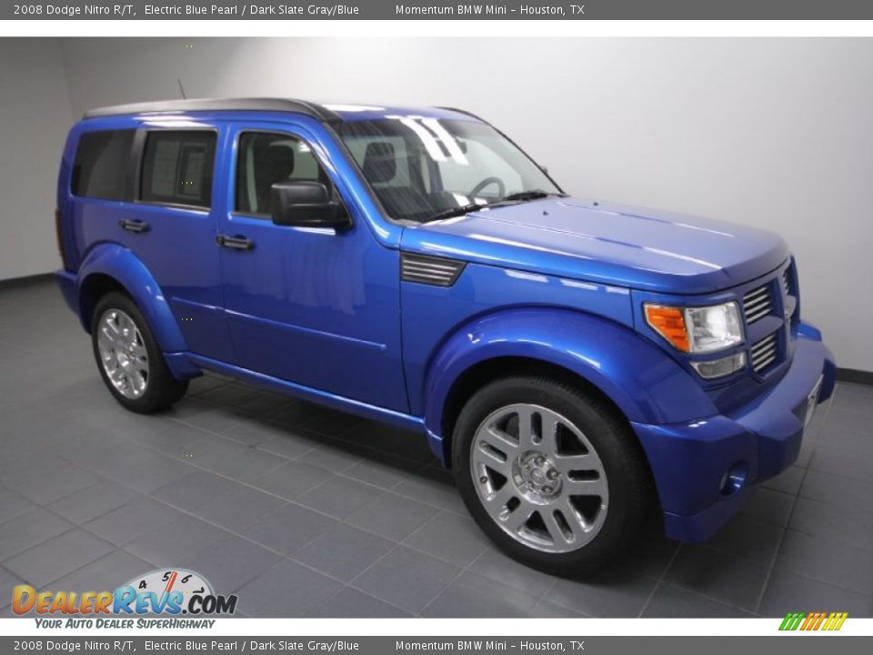 2008 Dodge Nitro R/T Electric Blue Pearl / Dark Slate Gray/Blue Photo #8