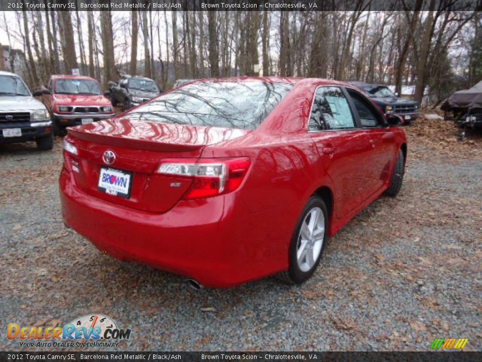 2012 Toyota Camry SE Barcelona Red Metallic / Black/Ash Photo #7