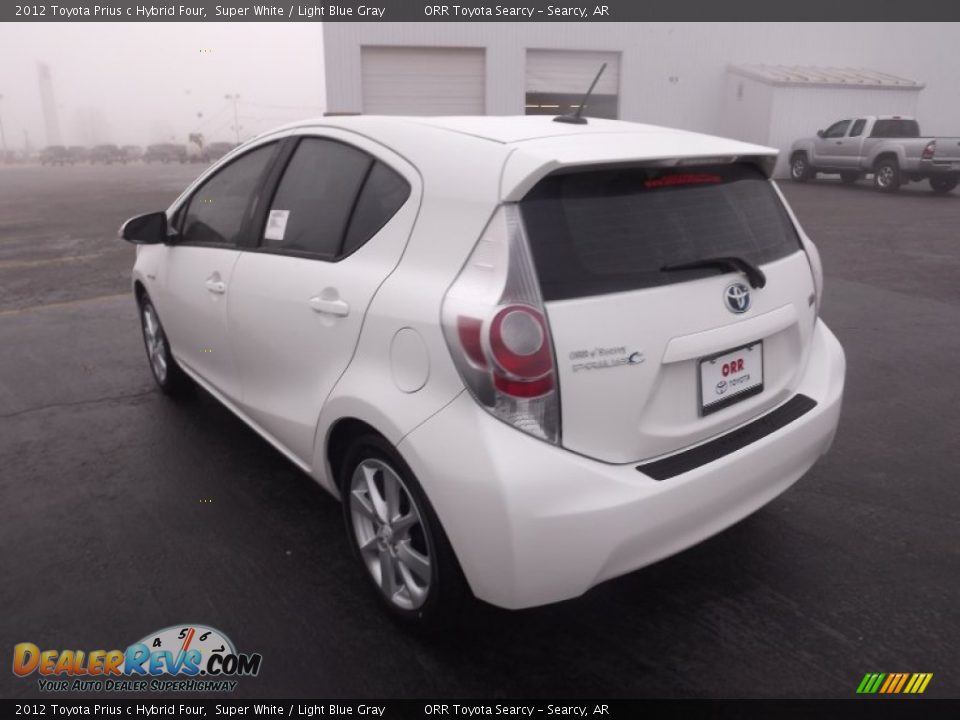 2012 Toyota Prius c Hybrid Four Super White / Light Blue Gray Photo #5