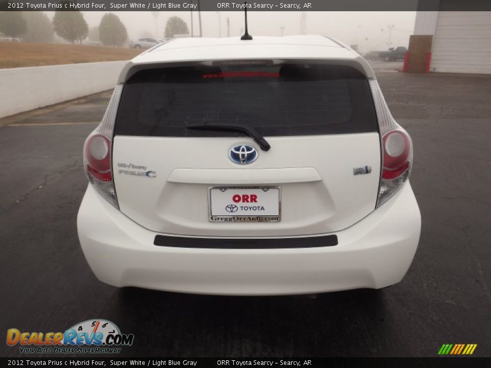 2012 Toyota Prius c Hybrid Four Super White / Light Blue Gray Photo #6