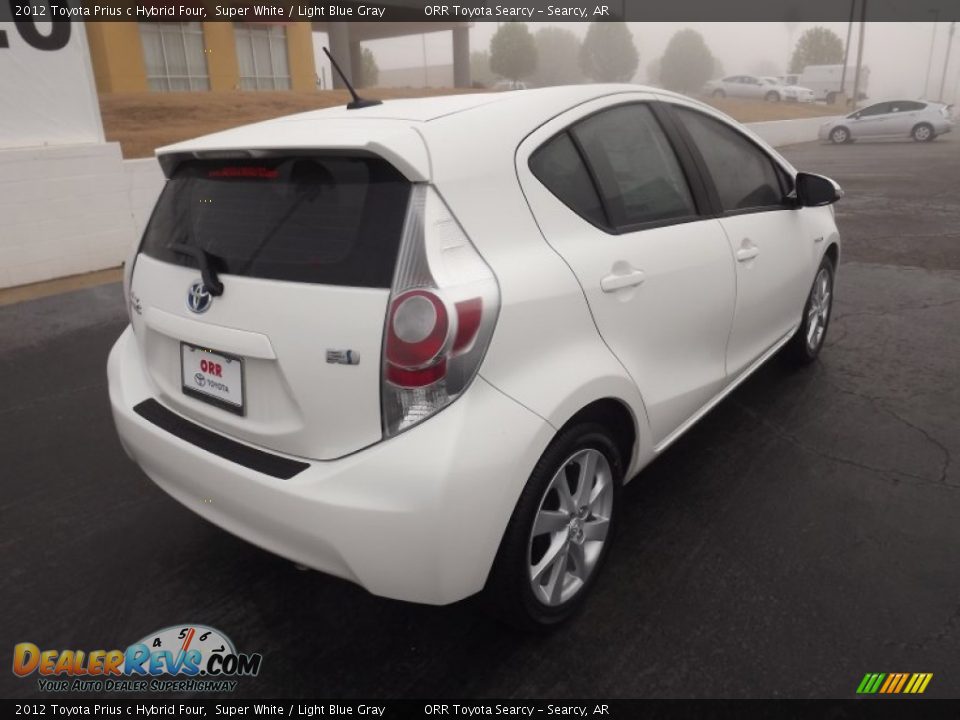 2012 Toyota Prius c Hybrid Four Super White / Light Blue Gray Photo #7