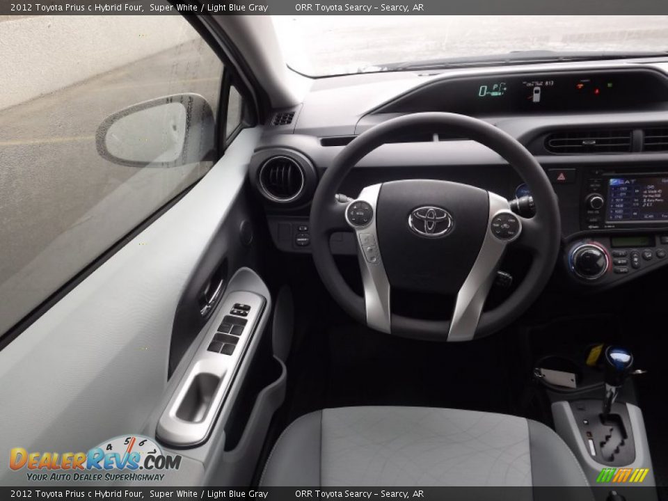 2012 Toyota Prius c Hybrid Four Super White / Light Blue Gray Photo #9