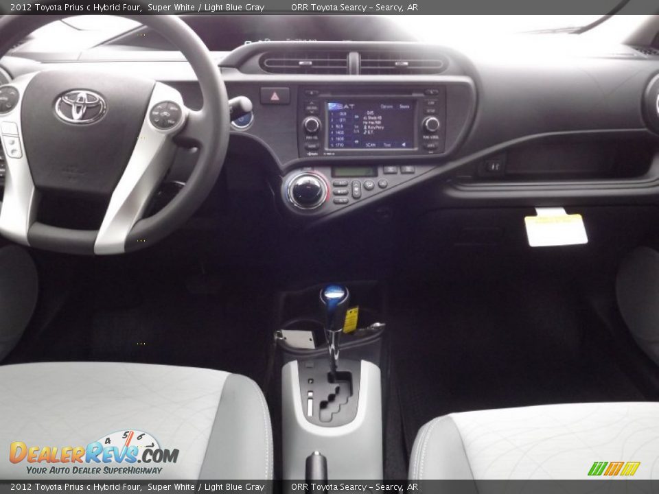 2012 Toyota Prius c Hybrid Four Super White / Light Blue Gray Photo #10