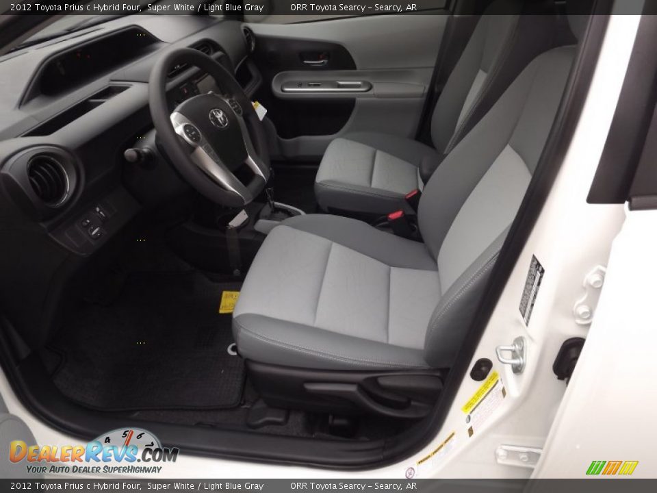 Light Blue Gray Interior - 2012 Toyota Prius c Hybrid Four Photo #11