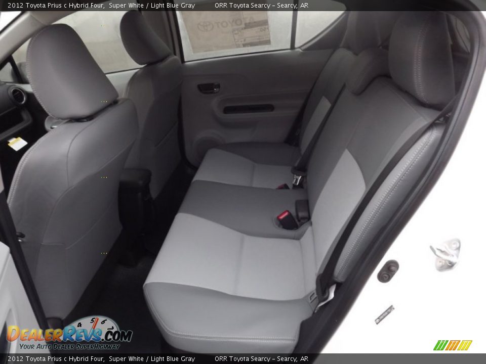 2012 Toyota Prius c Hybrid Four Super White / Light Blue Gray Photo #14