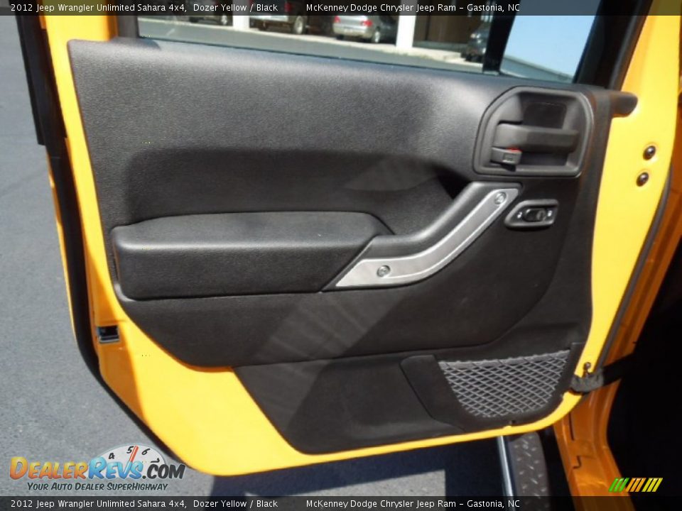 2012 Jeep Wrangler Unlimited Sahara 4x4 Dozer Yellow / Black Photo #9
