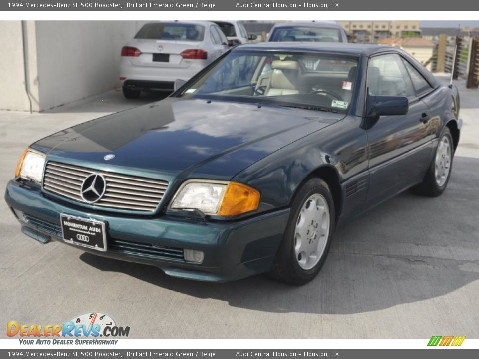 1994 Mercedes-Benz SL 500 Roadster Brilliant Emerald Green / Beige Photo #3