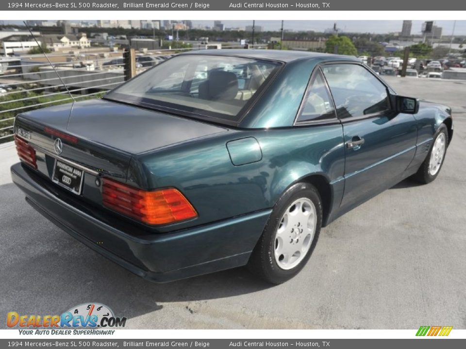 1994 Mercedes-Benz SL 500 Roadster Brilliant Emerald Green / Beige Photo #7