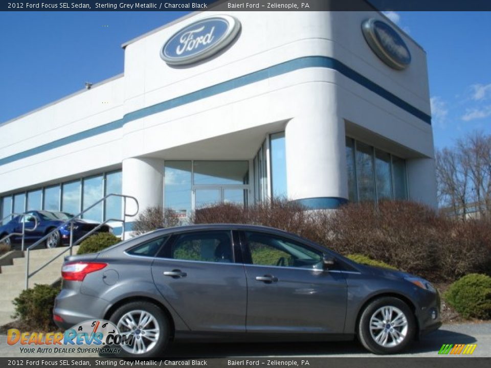 2012 Ford Focus SEL Sedan Sterling Grey Metallic / Charcoal Black Photo #1