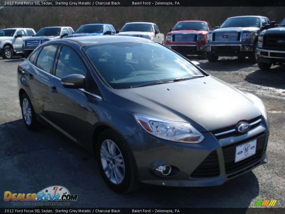 2012 Ford Focus SEL Sedan Sterling Grey Metallic / Charcoal Black Photo #2