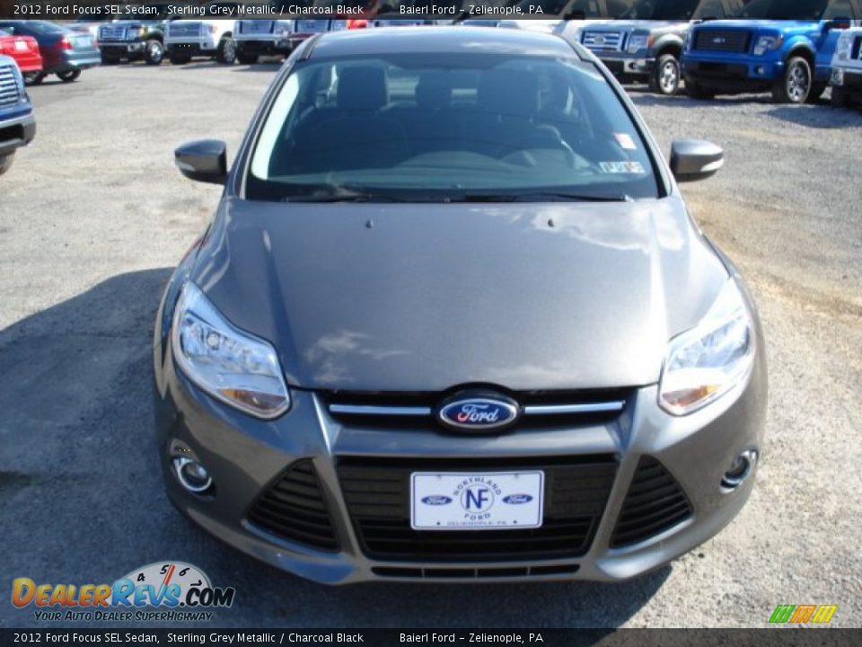 2012 Ford Focus SEL Sedan Sterling Grey Metallic / Charcoal Black Photo #3