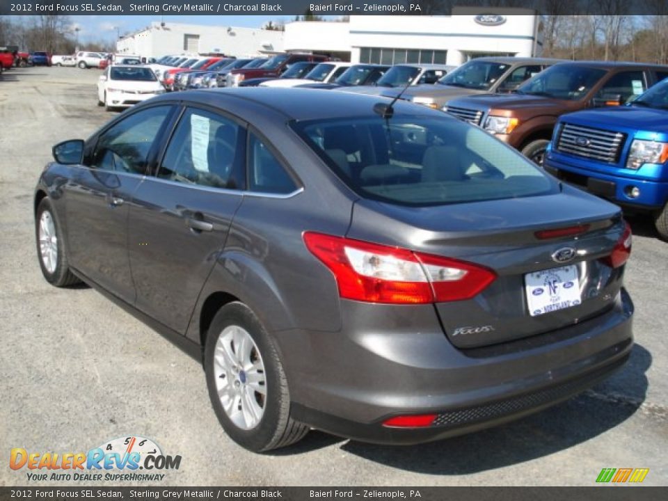 2012 Ford Focus SEL Sedan Sterling Grey Metallic / Charcoal Black Photo #6