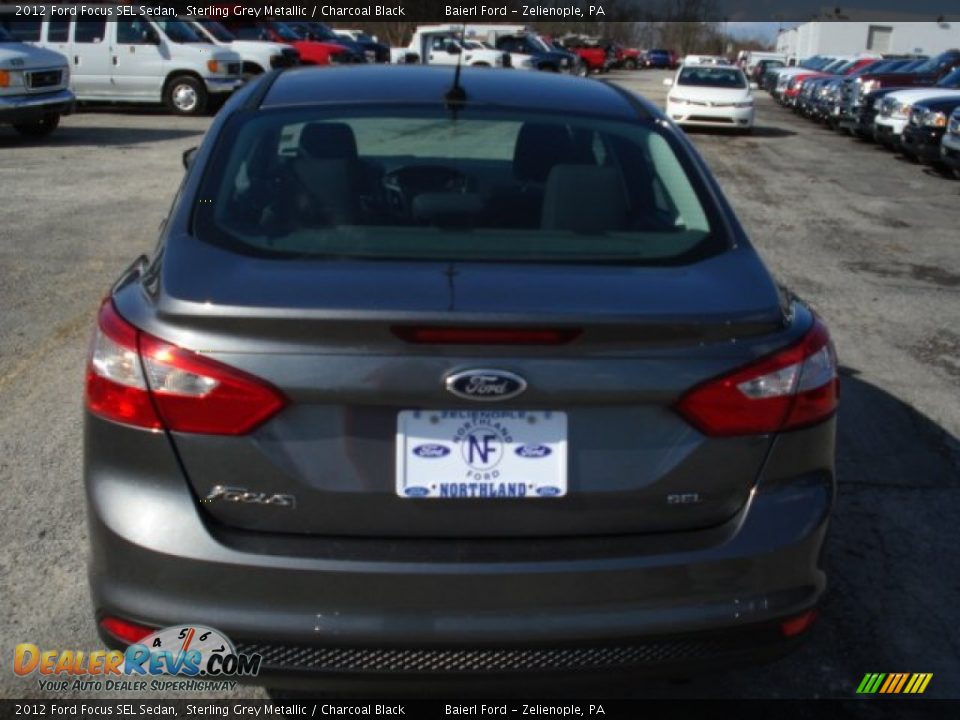 2012 Ford Focus SEL Sedan Sterling Grey Metallic / Charcoal Black Photo #7