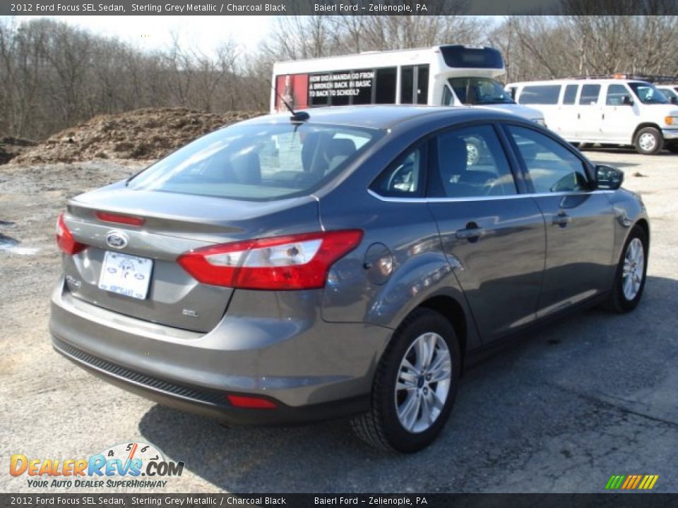 2012 Ford Focus SEL Sedan Sterling Grey Metallic / Charcoal Black Photo #8