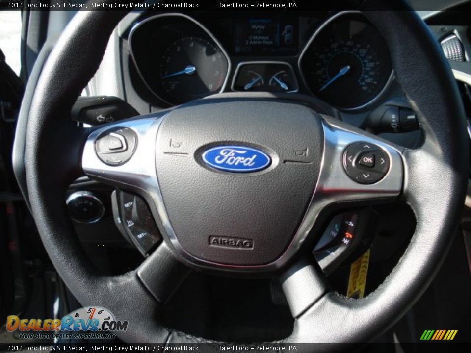 2012 Ford Focus SEL Sedan Sterling Grey Metallic / Charcoal Black Photo #17