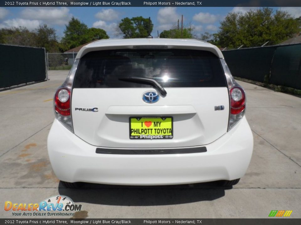 2012 Toyota Prius c Hybrid Three Moonglow / Light Blue Gray/Black Photo #4