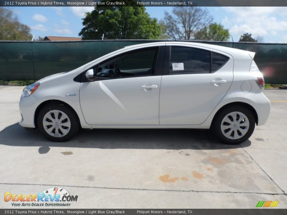 2012 Toyota Prius c Hybrid Three Moonglow / Light Blue Gray/Black Photo #6