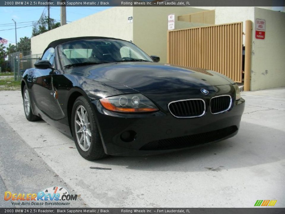 2003 BMW Z4 2.5i Roadster Black Sapphire Metallic / Black Photo #1 ...