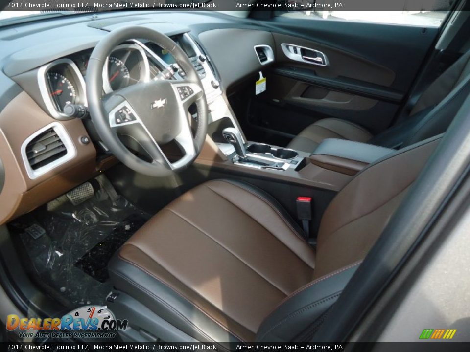 Brownstone Jet Black Interior 2012 Chevrolet Equinox Ltz