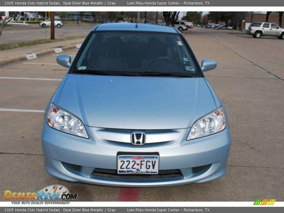 2005 Honda Civic Hybrid Sedan Opal Silver Blue Metallic / Gray Photo #2